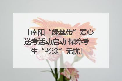 南阳“绿丝带”爱心送考活动启动 保障考生“考途”无忧