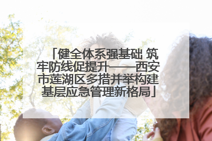 健全体系强基础 筑牢防线促提升——西安市莲湖区多措并举构建基层应急管理新格局