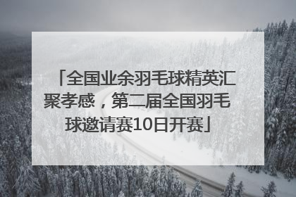 全国业余羽毛球精英汇聚孝感，第二届全国羽毛球邀请赛10日开赛