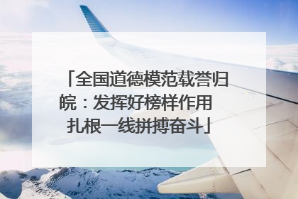 全国道德模范载誉归皖：发挥好榜样作用 扎根一线拼搏奋斗