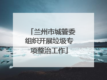 兰州市城管委组织开展垃圾专项整治工作