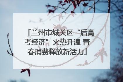 兰州市城关区“后高考经济”火热升温 青春消费释放新活力