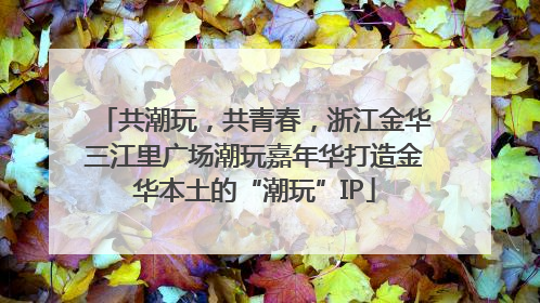 共潮玩，共青春，浙江金华三江里广场潮玩嘉年华打造金华本土的“潮玩”IP