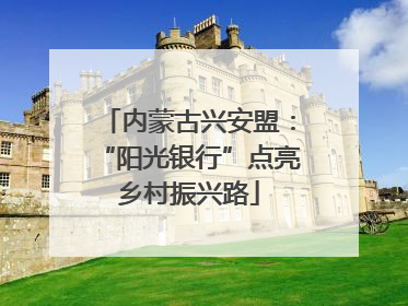 内蒙古兴安盟：“阳光银行”点亮乡村振兴路