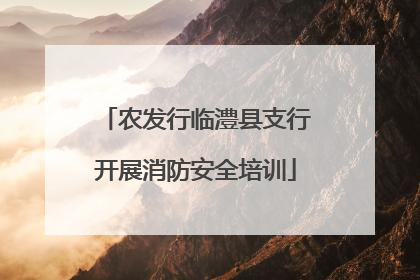 农发行临澧县支行开展消防安全培训