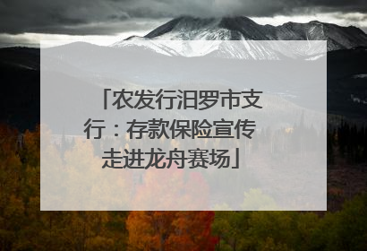 农发行汨罗市支行：存款保险宣传走进龙舟赛场