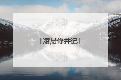 凌晨修井记