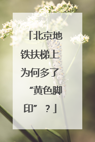 北京地铁扶梯上为何多了“黄色脚印”？