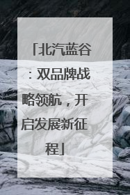 北汽蓝谷：双品牌战略领航，开启发展新征程