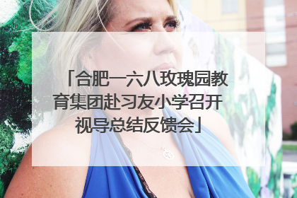 合肥一六八玫瑰园教育集团赴习友小学召开视导总结反馈会
