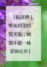 和评理｜维系对美经贸关系，欧盟不能一味妥协让步