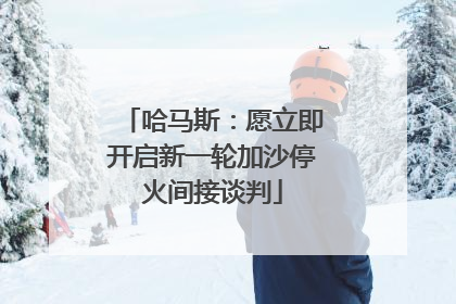哈马斯：愿立即开启新一轮加沙停火间接谈判