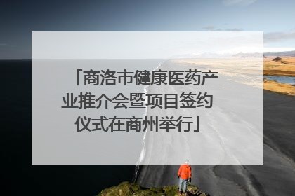 商洛市健康医药产业推介会暨项目签约仪式在商州举行