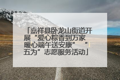 嘉祥县卧龙山街道开展“爱心粽香到万家 暖心端午送安康” “五为”志愿服务活动
