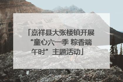 嘉祥县大张楼镇开展“童心六一季 粽香端午时”主题活动