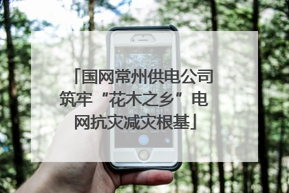 国网常州供电公司筑牢“花木之乡”电网抗灾减灾根基