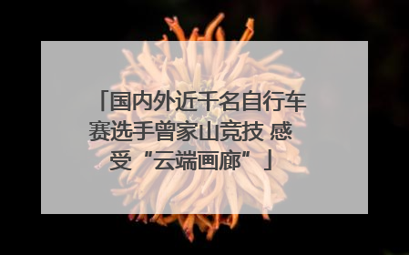 国内外近千名自行车赛选手曾家山竞技 感受“云端画廊”