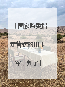 国家监委指定管辖的田玉军，判了