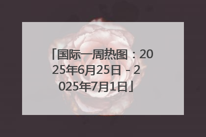 国际一周热图：2025年6月25日－2025年7月1日