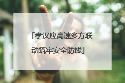 孝汉应高速多方联动筑牢安全防线