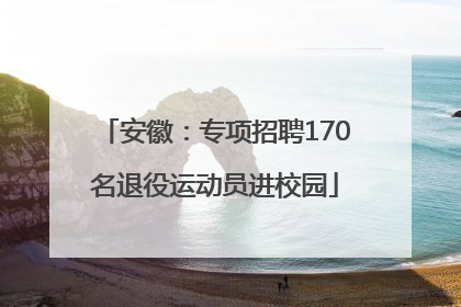 安徽：专项招聘170名退役运动员进校园