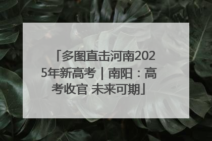 多图直击河南2025年新高考｜南阳：高考收官 未来可期