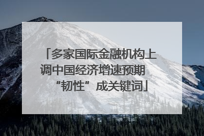 多家国际金融机构上调中国经济增速预期 “韧性”成关键词