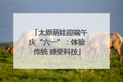 太原萌娃迎端午庆“六一”：体验传统 感受科技