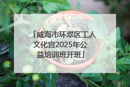 威海市环翠区工人文化宫2025年公益培训班开班