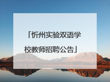 忻州实验双语学校教师招聘公告