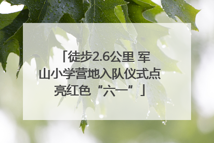 徒步2.6公里 军山小学营地入队仪式点亮红色“六一”