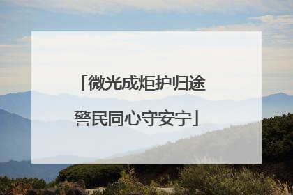 微光成炬护归途 警民同心守安宁