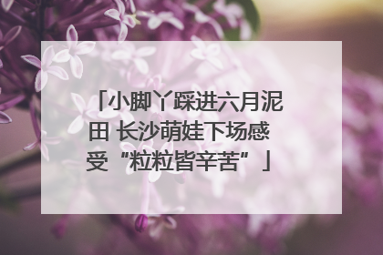 小脚丫踩进六月泥田 长沙萌娃下场感受“粒粒皆辛苦”