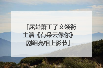 屈楚萧王子文领衔主演《有朵云像你》剧组亮相上影节