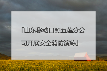 山东移动日照五莲分公司开展安全消防演练