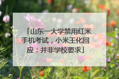 山东一大学禁用红米手机考试，小米王化回应：并非学校要求