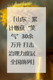 山东：累计缴获“笑气”30余万升 打击治理力度居全国前列
