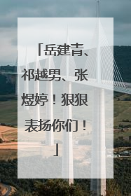 岳建青、祁越男、张煜婷！狠狠表扬你们！