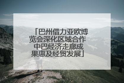 巴州借力亚欧博览会深化区域合作 中巴经济走廊成果惠及经贸发展