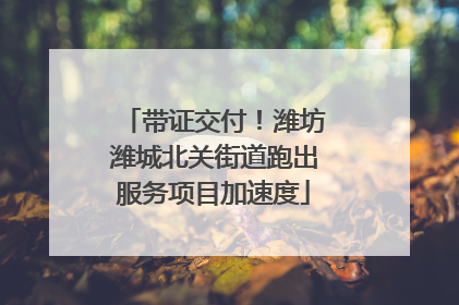 带证交付！潍坊潍城北关街道跑出服务项目加速度