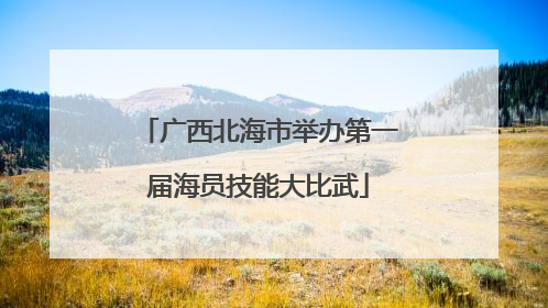 广西北海市举办第一届海员技能大比武