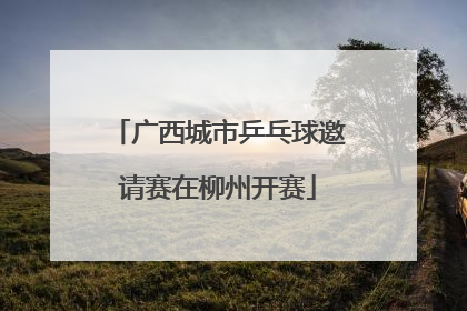 广西城市乒乓球邀请赛在柳州开赛