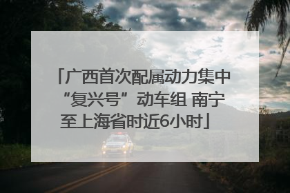 广西首次配属动力集中“复兴号”动车组 南宁至上海省时近6小时