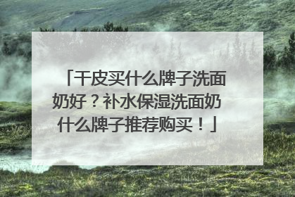 干皮买什么牌子洗面奶好？补水保湿洗面奶什么牌子推荐购买！