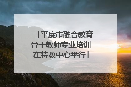 平度市融合教育骨干教师专业培训在特教中心举行