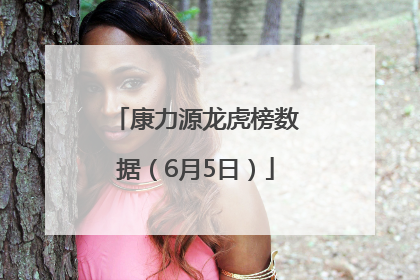 康力源龙虎榜数据（6月5日）