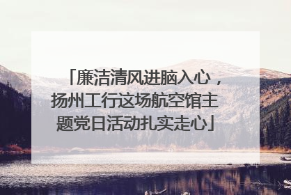 廉洁清风进脑入心，扬州工行这场航空馆主题党日活动扎实走心