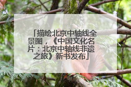 描绘北京中轴线全景图，《中国文化名片：北京中轴线非遗之旅》新书发布