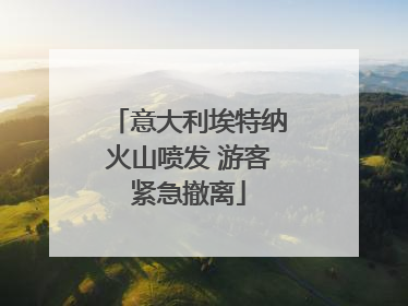 意大利埃特纳火山喷发 游客紧急撤离