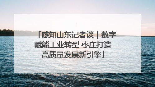 感知山东记者谈｜数字赋能工业转型 枣庄打造高质量发展新引擎